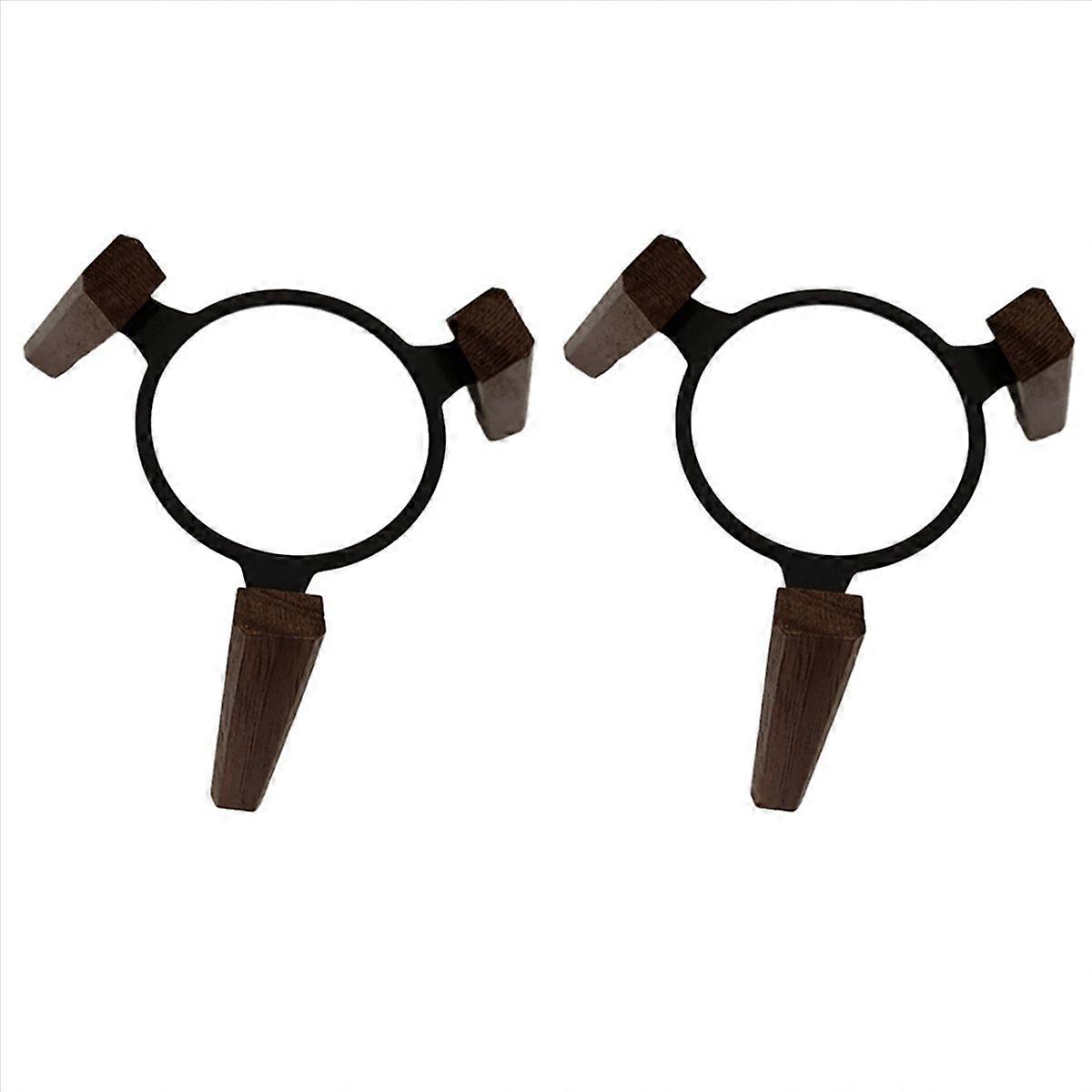 2X for Mini Bracket Audio Bracket Accessories Wood Base Multifunctional Desktop Anti-Slip Bracket