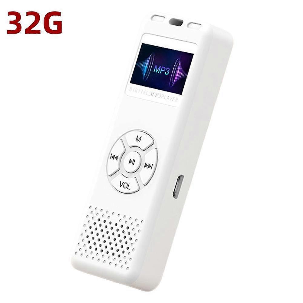 Portable MP3 MP4 Player with Bluetooth HiFi Audio 32GB Storage FM Radio Voice Recorder Built-in Speaker Long Battery Life