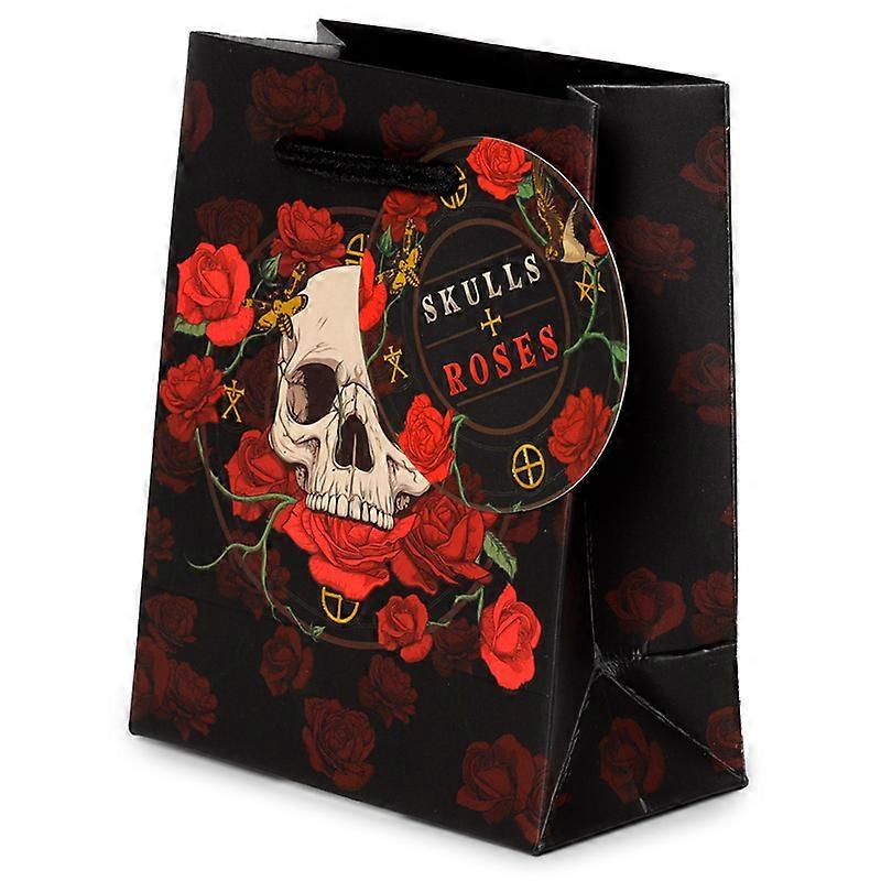 Gift Bag (Small) - Skulls  Roses Red Roses 1 Pack