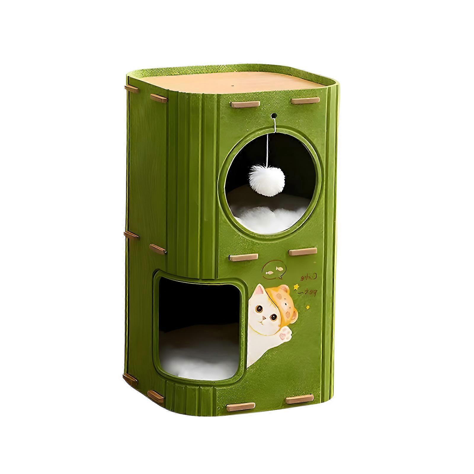 Multi-Layer Cat Nest Cat Climbing Frame Integrated Closed Security Cat Sleeping Nest Scratch-Resistant Wear-Resistant Four-Seas