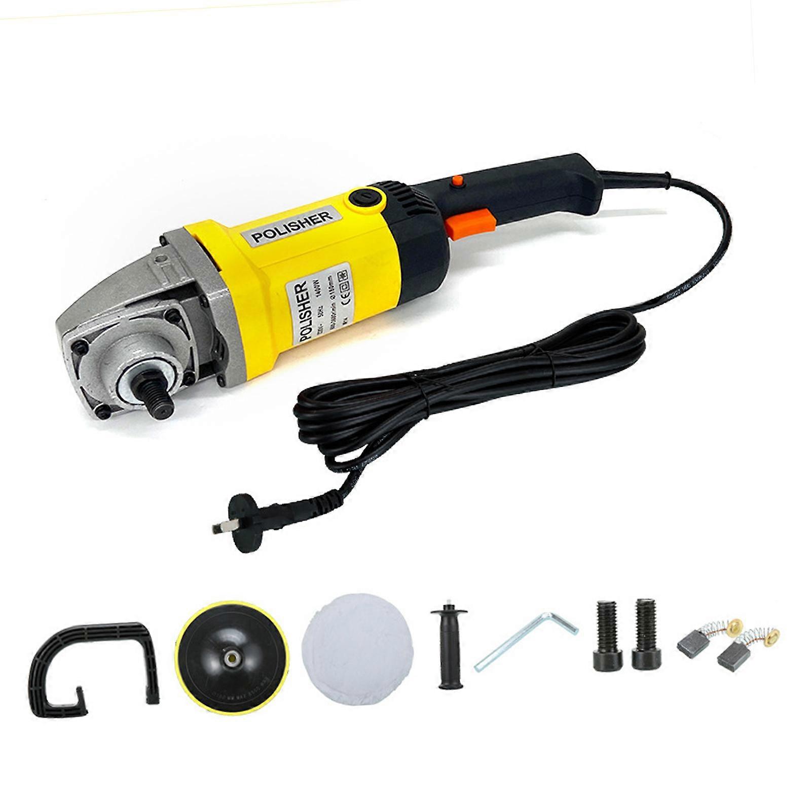 Double  Backing Plate Rotary Polisher High Torque Car Buffer Polisher Tool for Vehicle Paint Amendment & Gloss Enhancement  Yellow