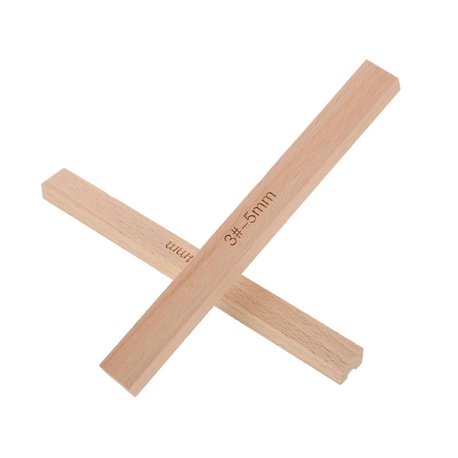 Wood Zippers Glue Tool Zipper Gluing Ruler Chocolate Prevent Glue Overflow Goods Production 2Pcs