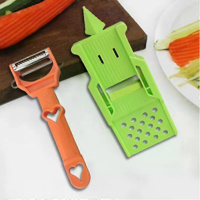Fruit Vegetable Peeler, Portable 2-in-1 Multifunctional Slicer for Potato,Carrots, Cucumbers | Julienne Tool for Home Kitchen