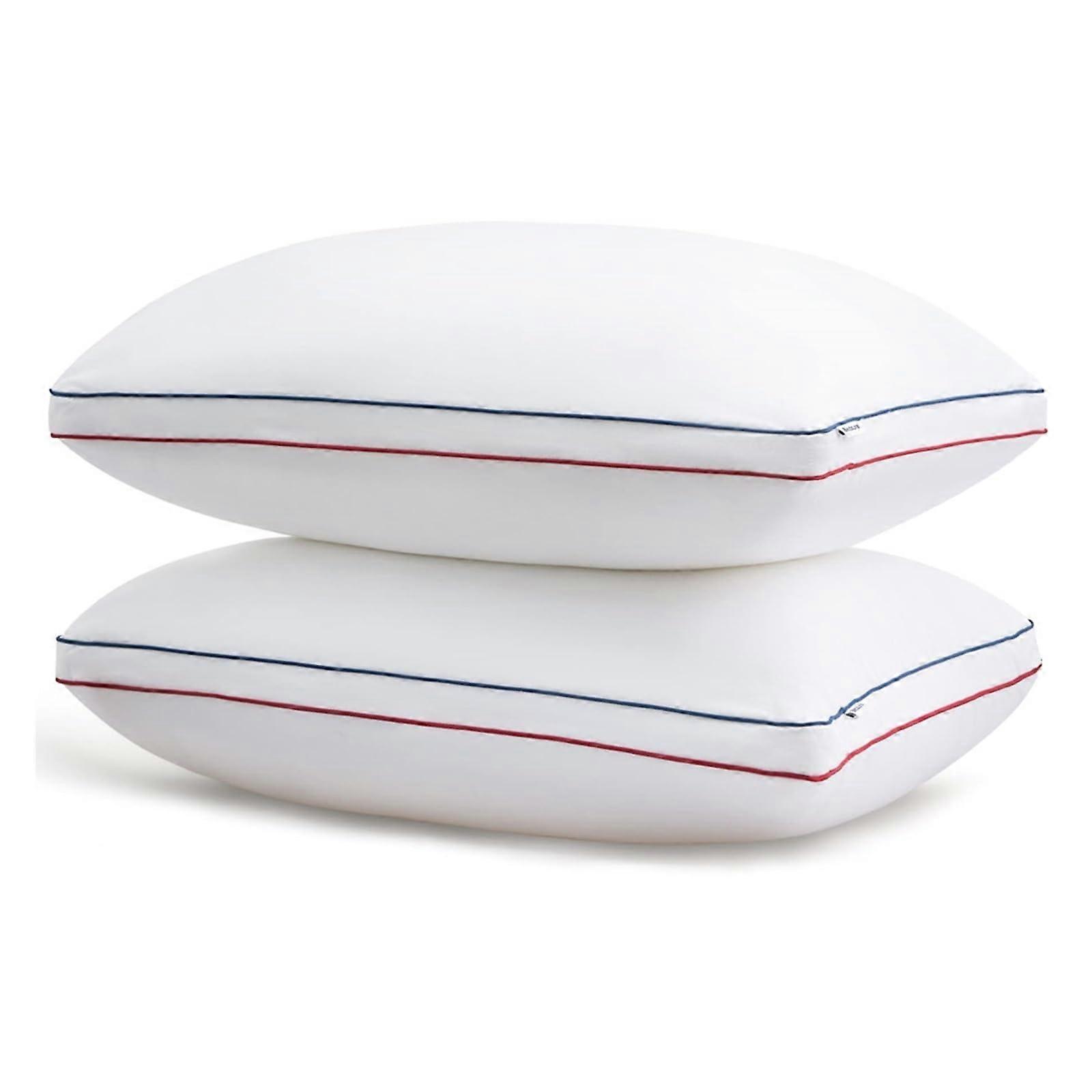 Adjustable Down Feather Pillow with Loft Support, Hypoallergenic Breathable Luxury Sleep 48x74cm