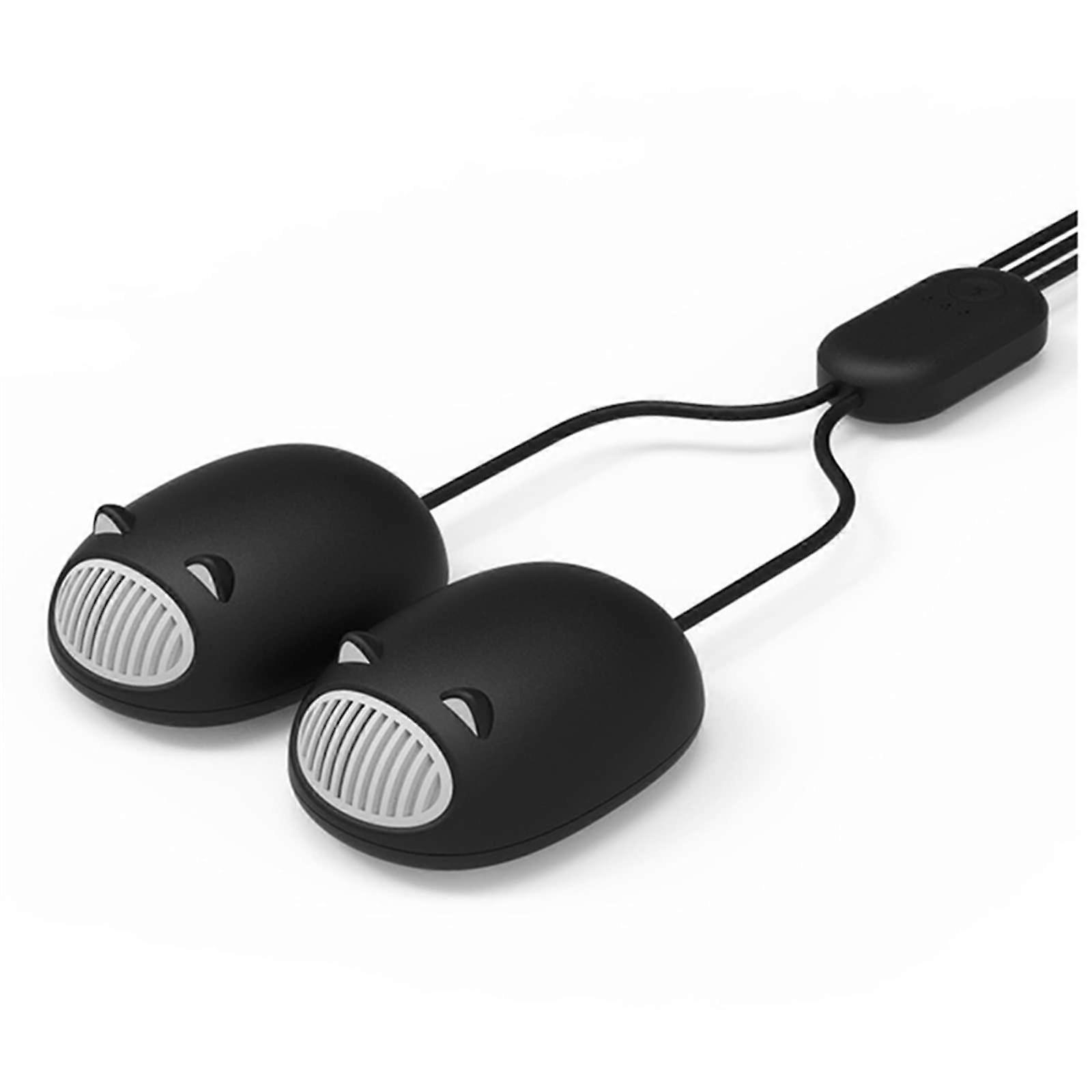 Shoe Dryer with Timer for Fast Overnight Drying and Odor Elimination, Travel Boot Deodorizer Black