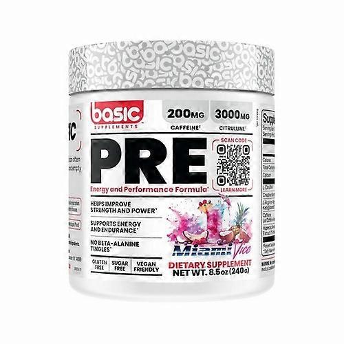Basic Supplements Basic Pre Workout Miami Vice, 30 Servings