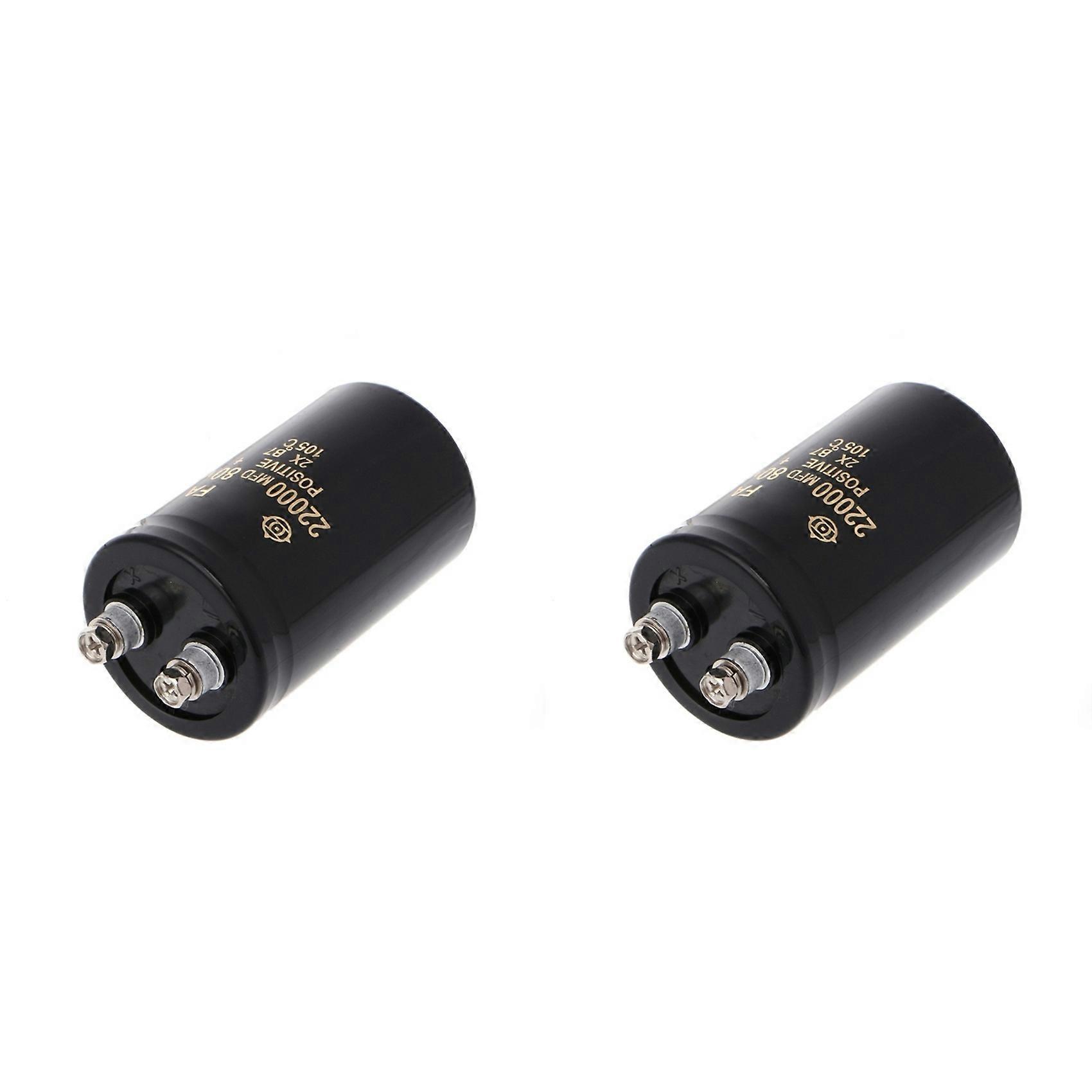 2X 2200UF/80V High Capacity Bolt Type Electrolytic Capacitor 50x80mm