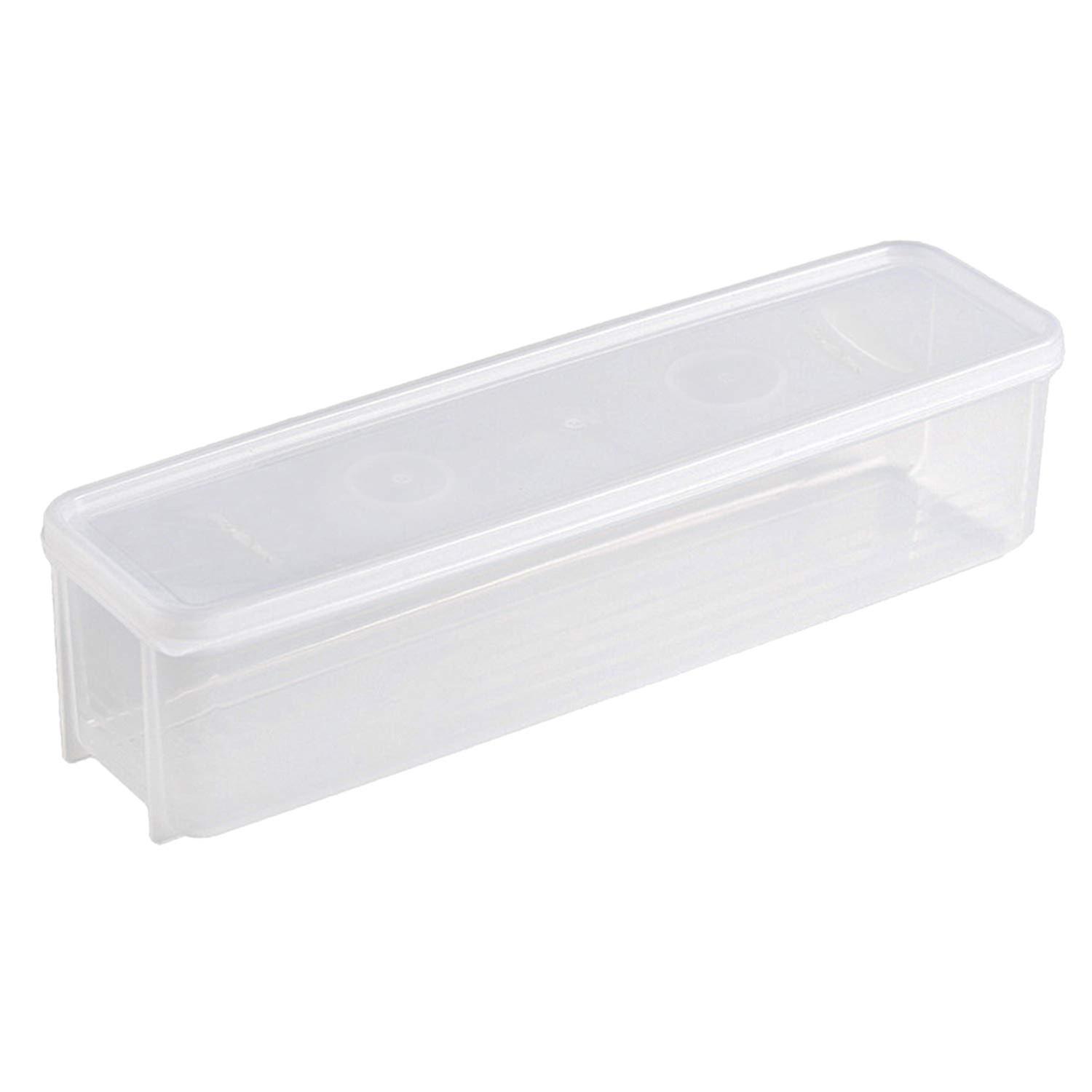 Airtight Pasta Storage Container with Lid for Kitchen, Durable Spaghetti Holder Box White