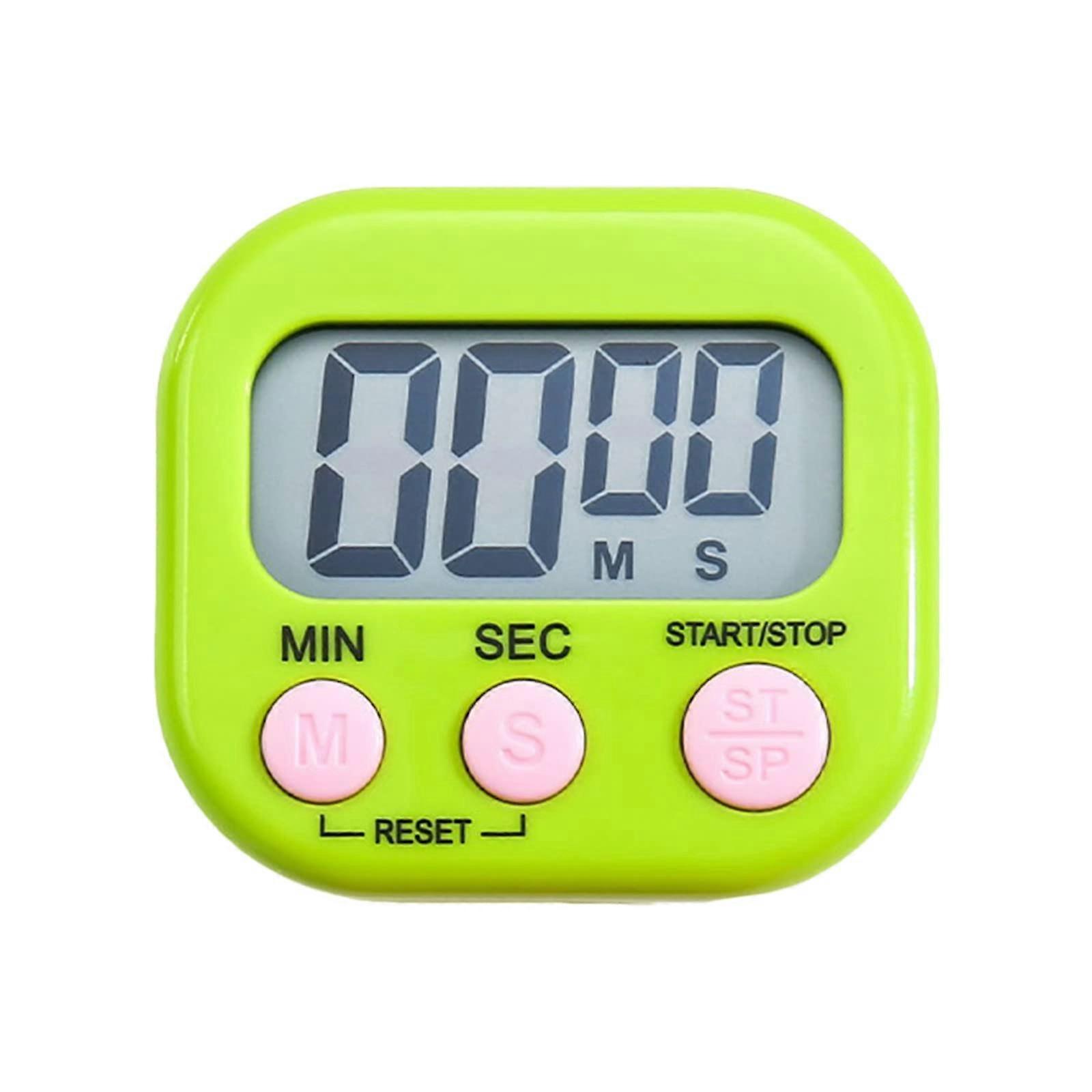 Digital Kitchen Timer with Large Display, Loud Alarm, Magnetic Back for Cooking, Baking, Classroom, Green