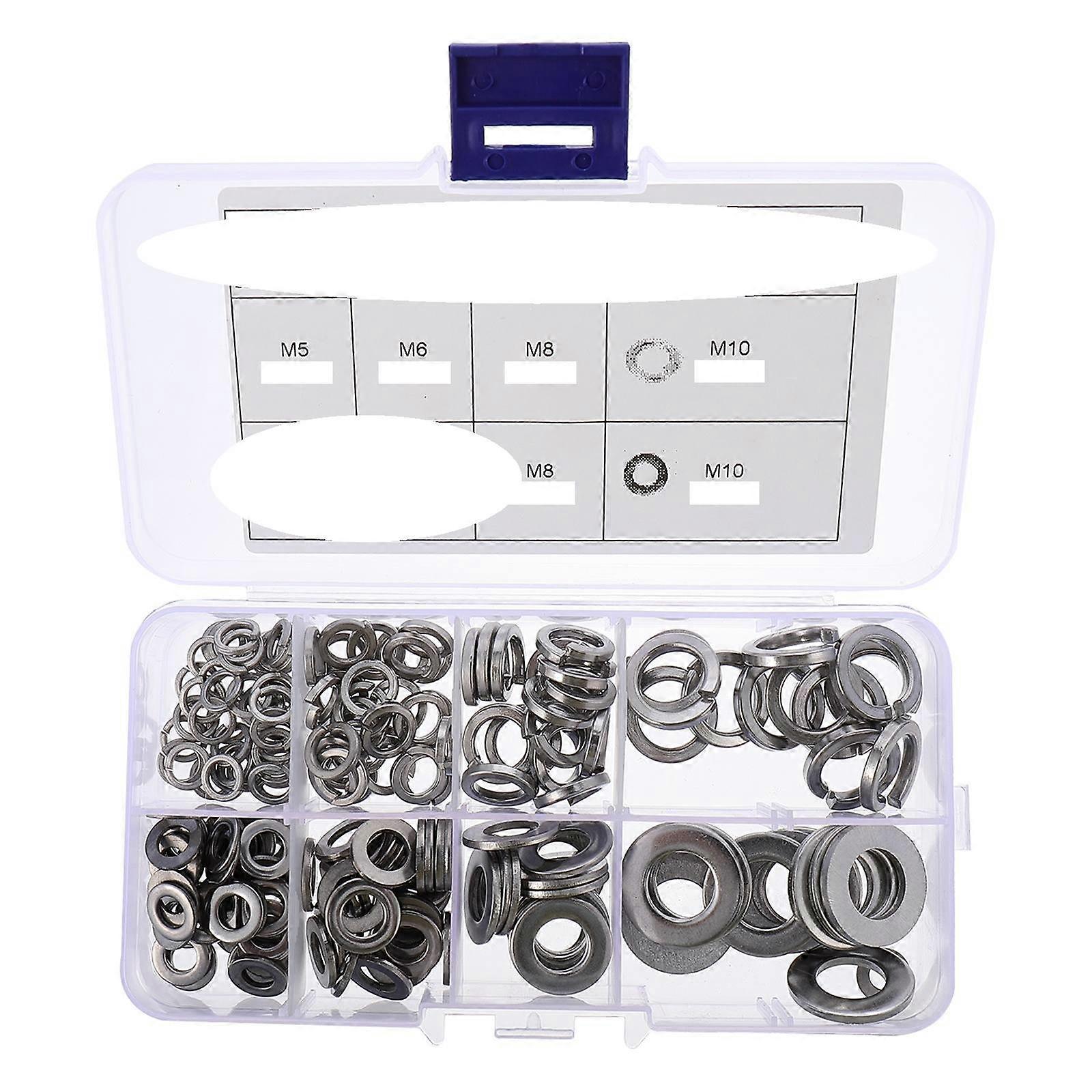 Locking Washer Stainless Steel Flat Washers Hardware Projects Vibration Load 200Pcs