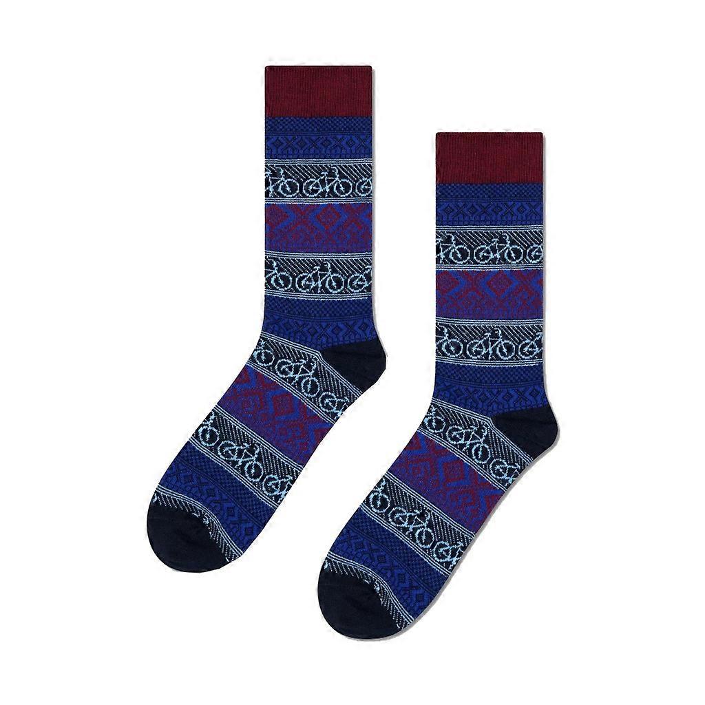 Chaussettes de vélo jacquard Happy Socks