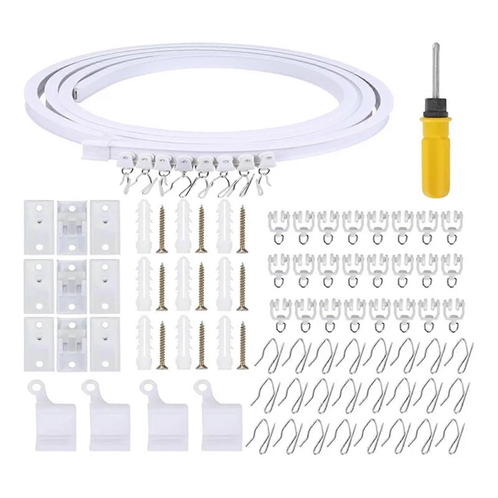 Flexible Ceiling Curtain Track 5m Bendable Rail for Smooth Glide and Easy DIY Installation