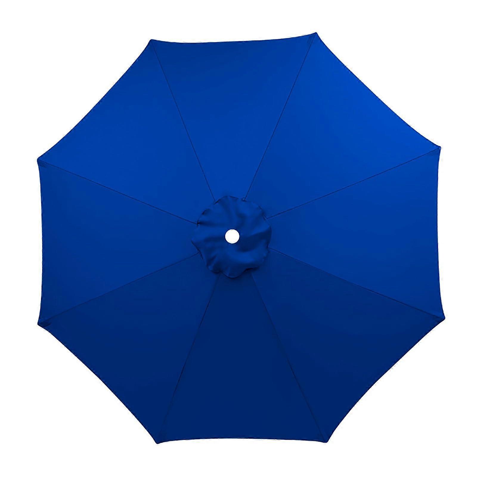 Patio Umbrella Replacement Canopy UVResistant Waterproof Fits 8 Ribs Frame Blue 2.3M