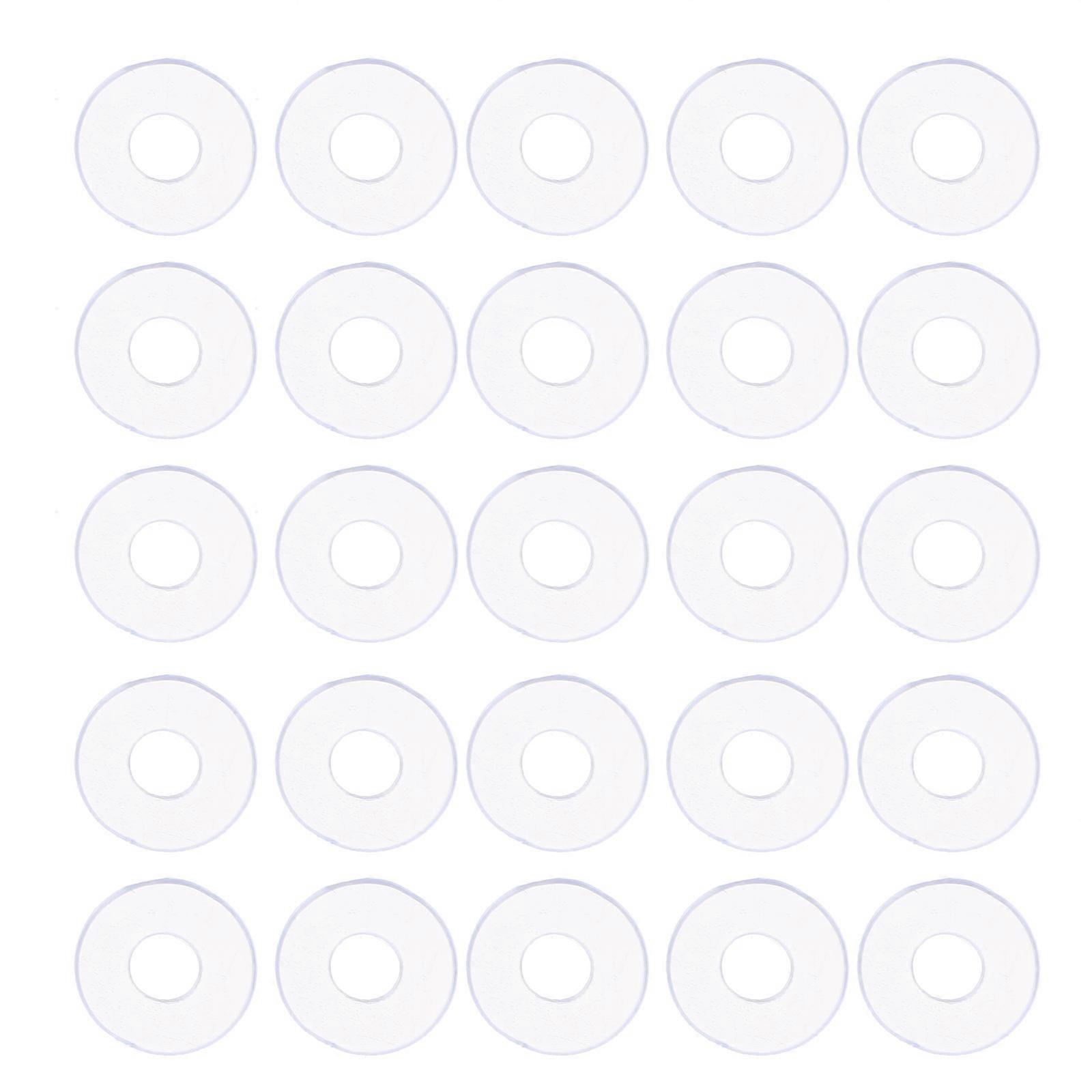 Clear Plastic Washers 50Pcs Shower Door Handle Accessory Installation Use Flat Plastic White PVC