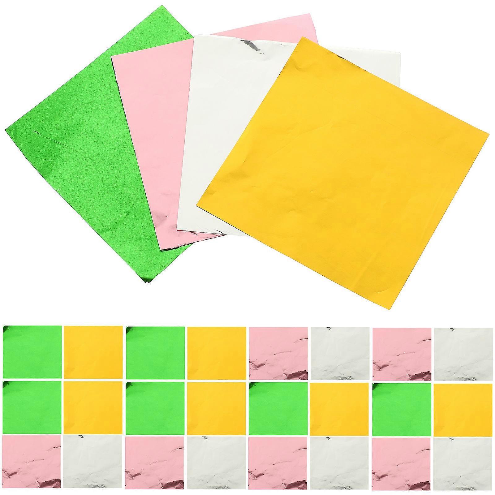 Assorted Color Candy Wrappers Chocolate Foil Wrapping Paper 400Pcs