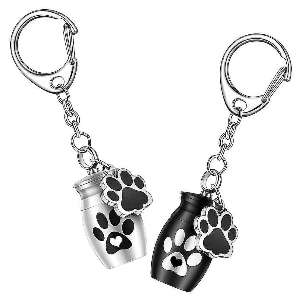 Dog Ash Container Pet Ash Key Chain for Storage 2Pcs