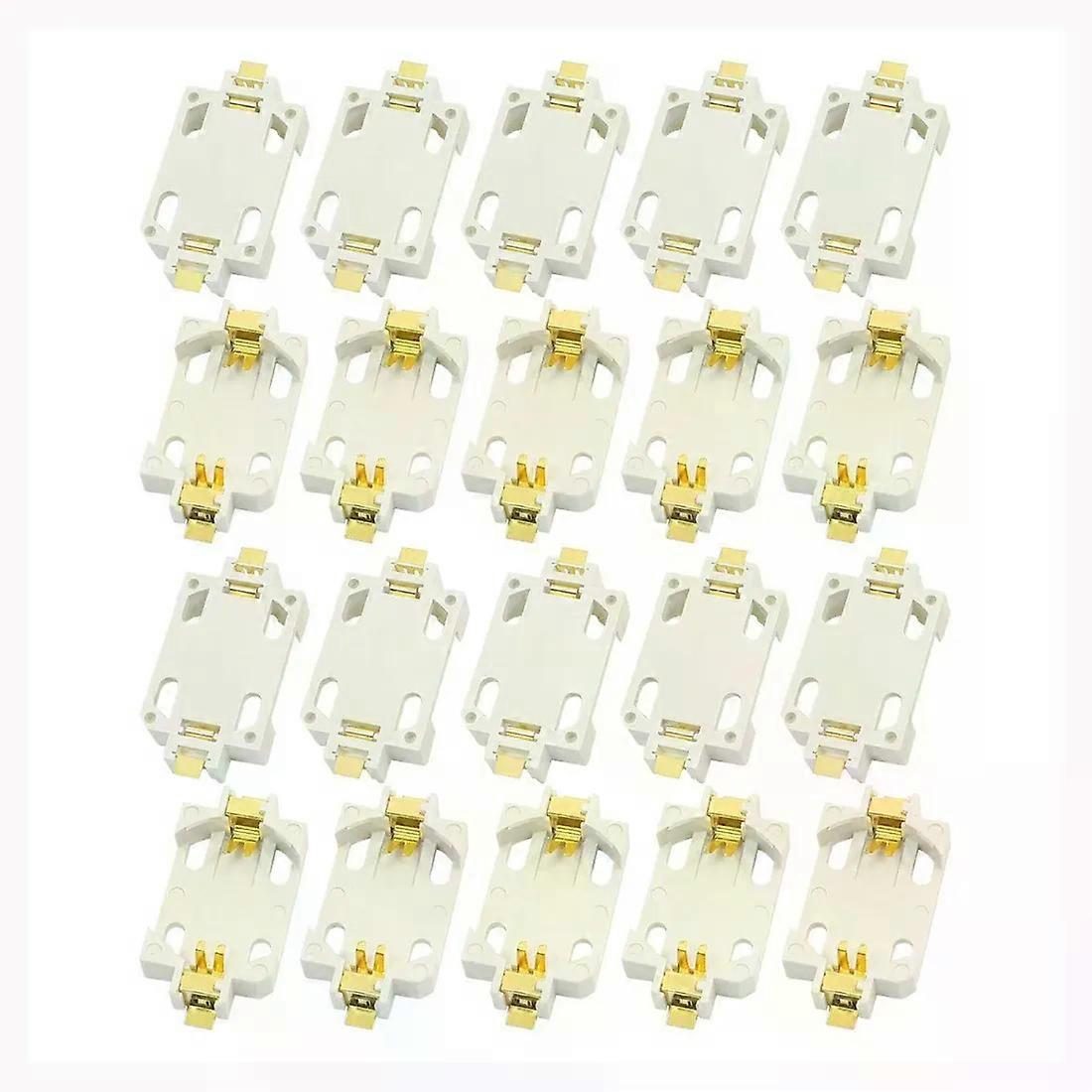 20pcs White Housing CR2032 SMD Cell Button Battery Holder Socket Case