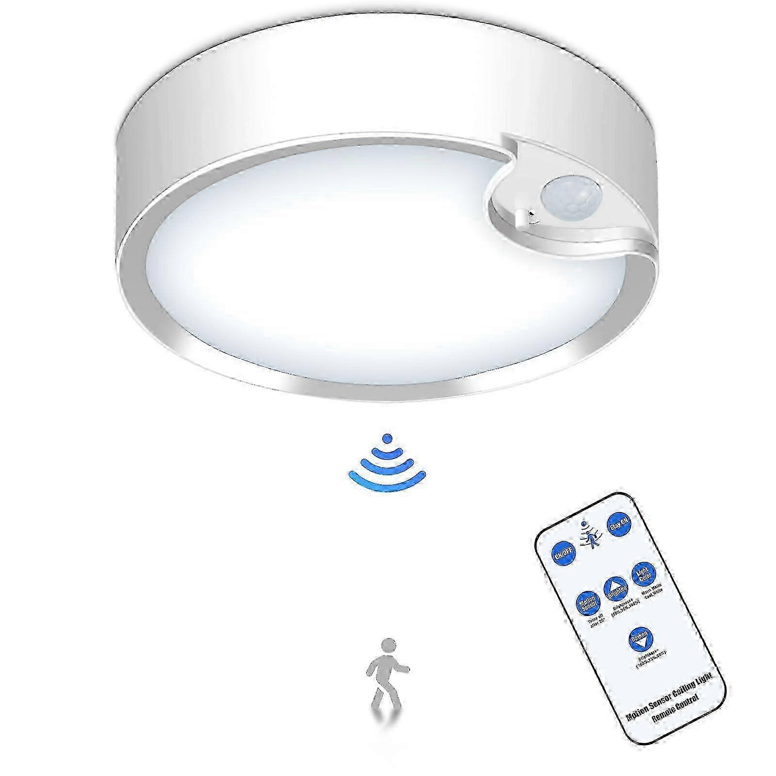 Wireless Installation Ceiling Light with Automatic Sensor 400 Lumens and Adjustable Two-Color Temperature for Kitchen