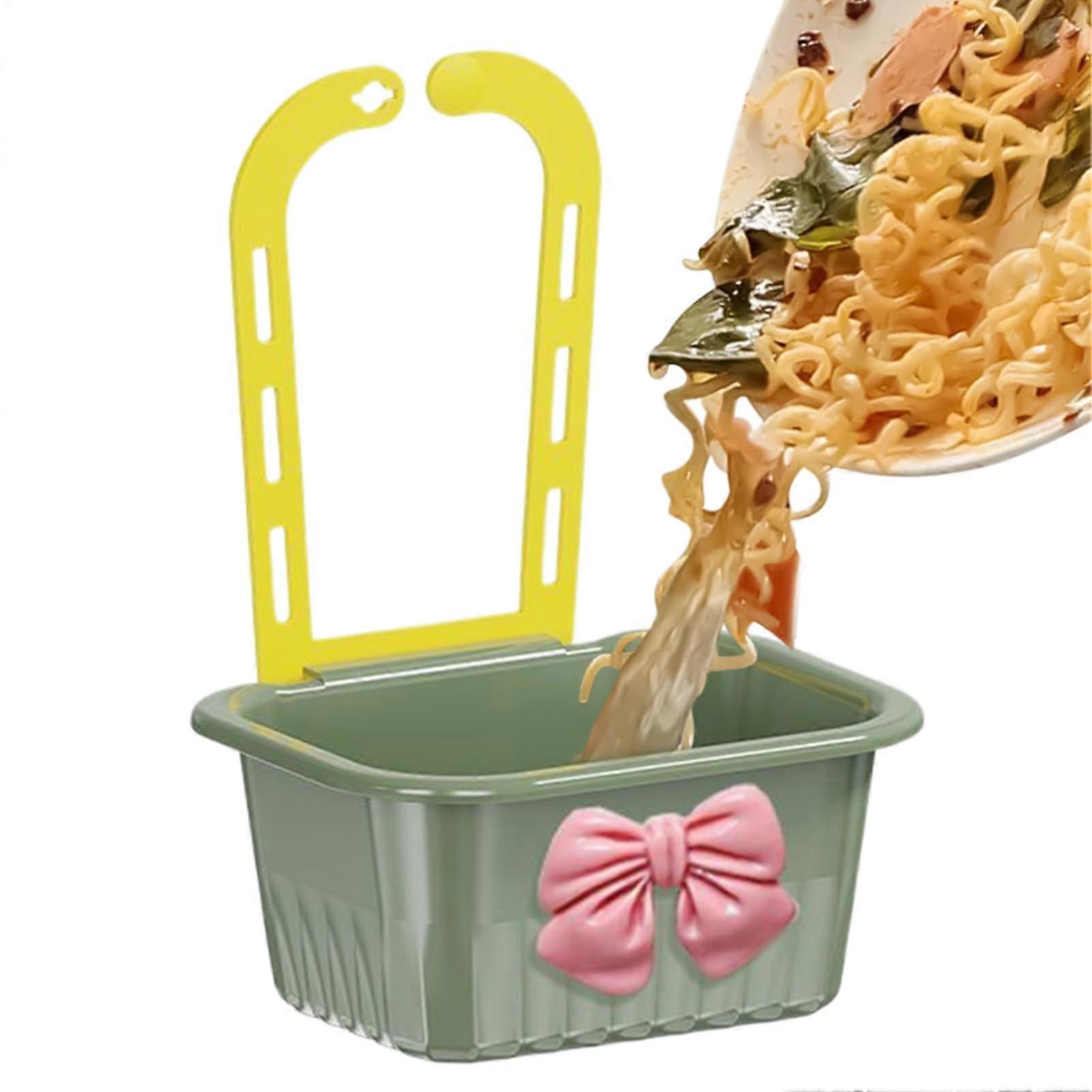 Sink Strainer Basket Hangable Kitchen Drain Filter Clog Protection Compact Green for Home