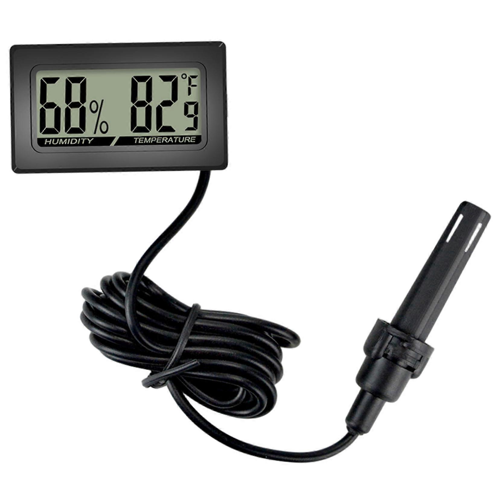 Digital Reptile Thermometer Hygrometer with LCD Display for Precise Temp and Humidity Control in Tank