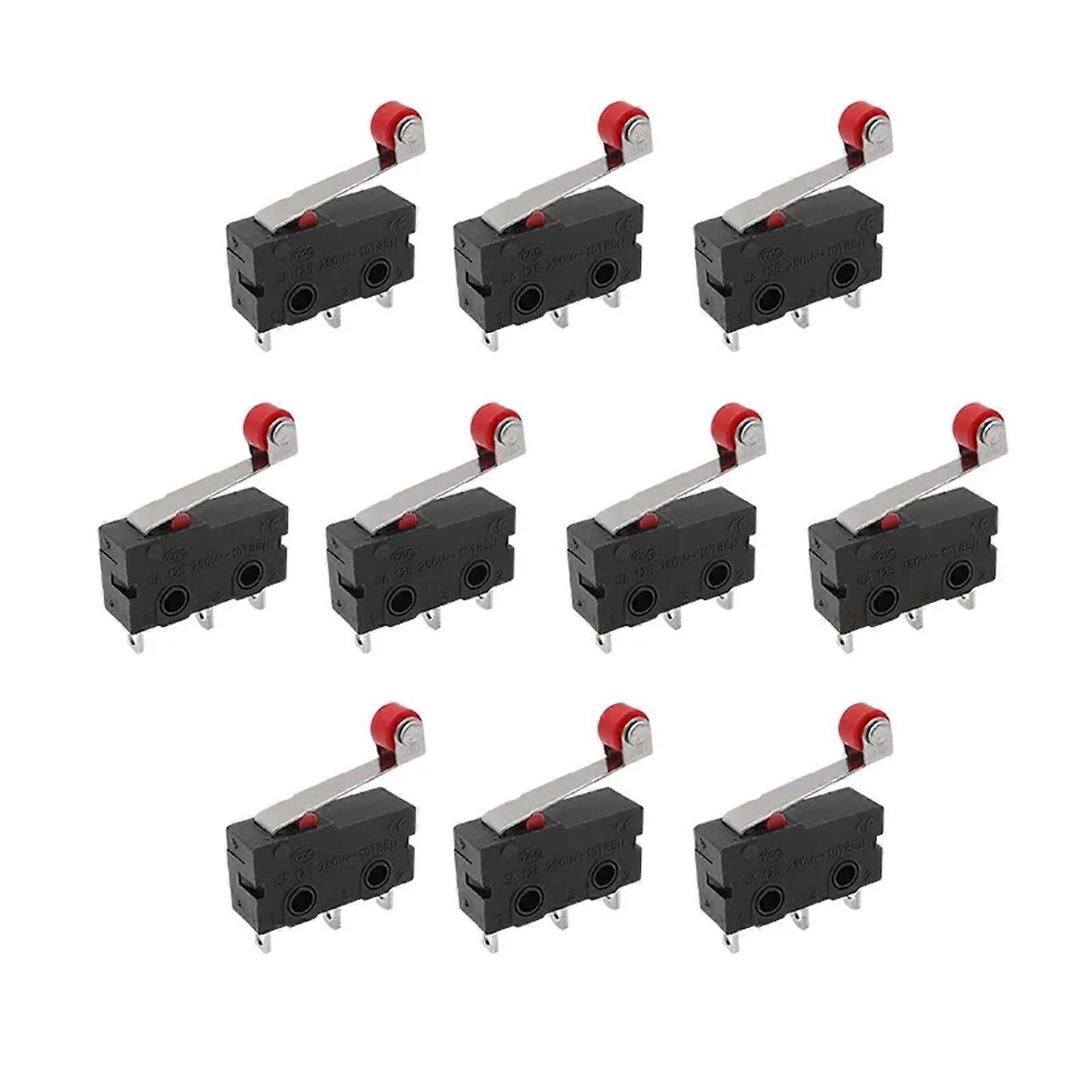 10Pcs KW113Z Roller Lever Limit Switch 3 Pin NO NC Micro Switch for Precise Quick Action Control