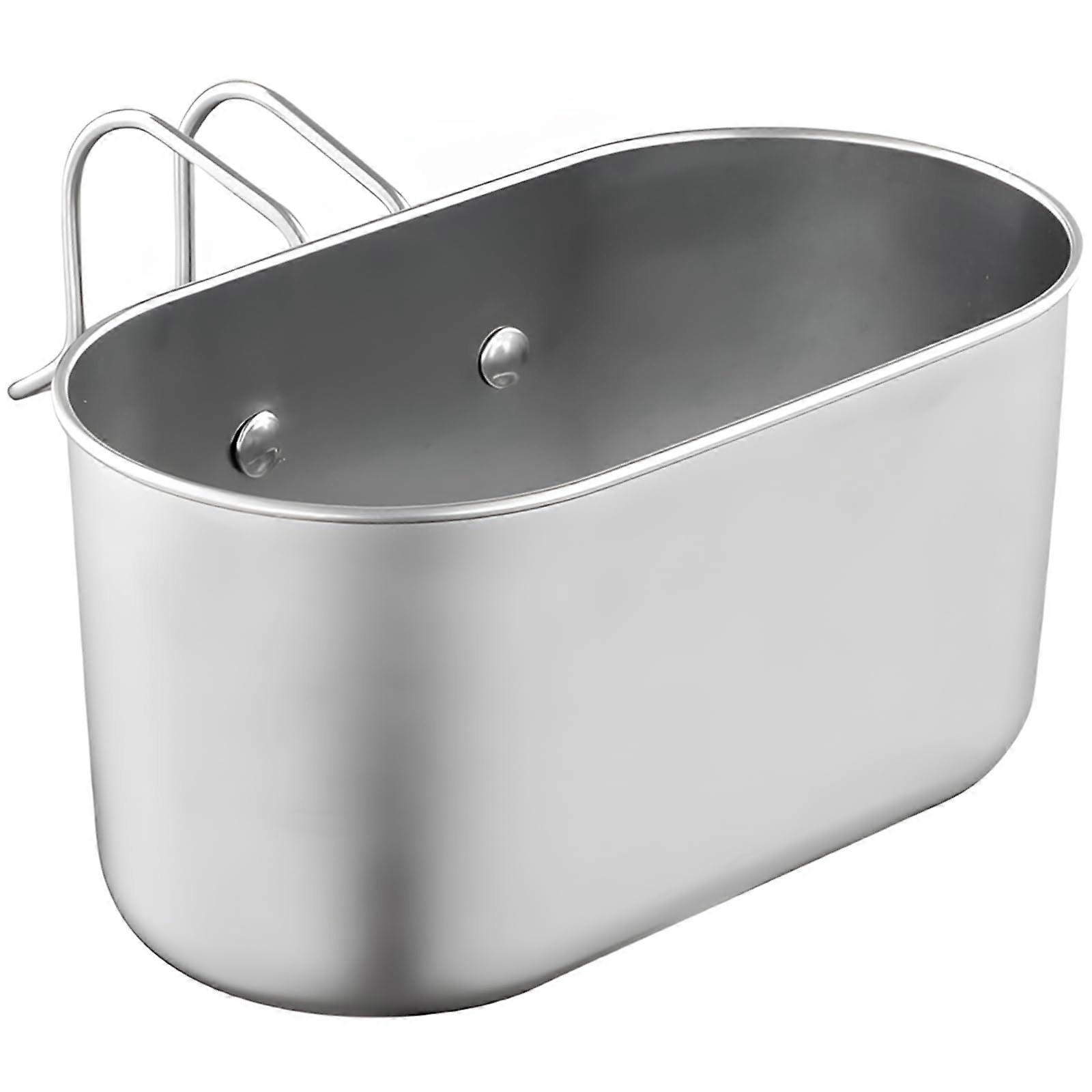 Kitchen Sink Strainer Stainless Steel Oval Hanging Drain Basket RustResistant Scratch