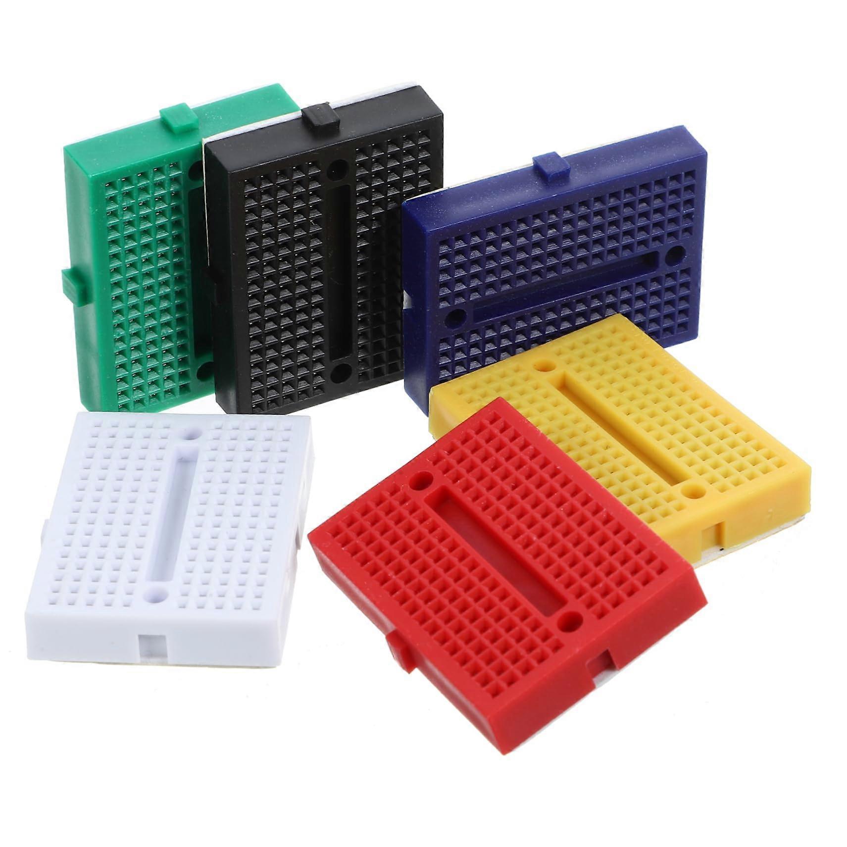 6pcs Solderless Mini Breadboards for Easy Circuit Building and Small Electronics Prototype Projects