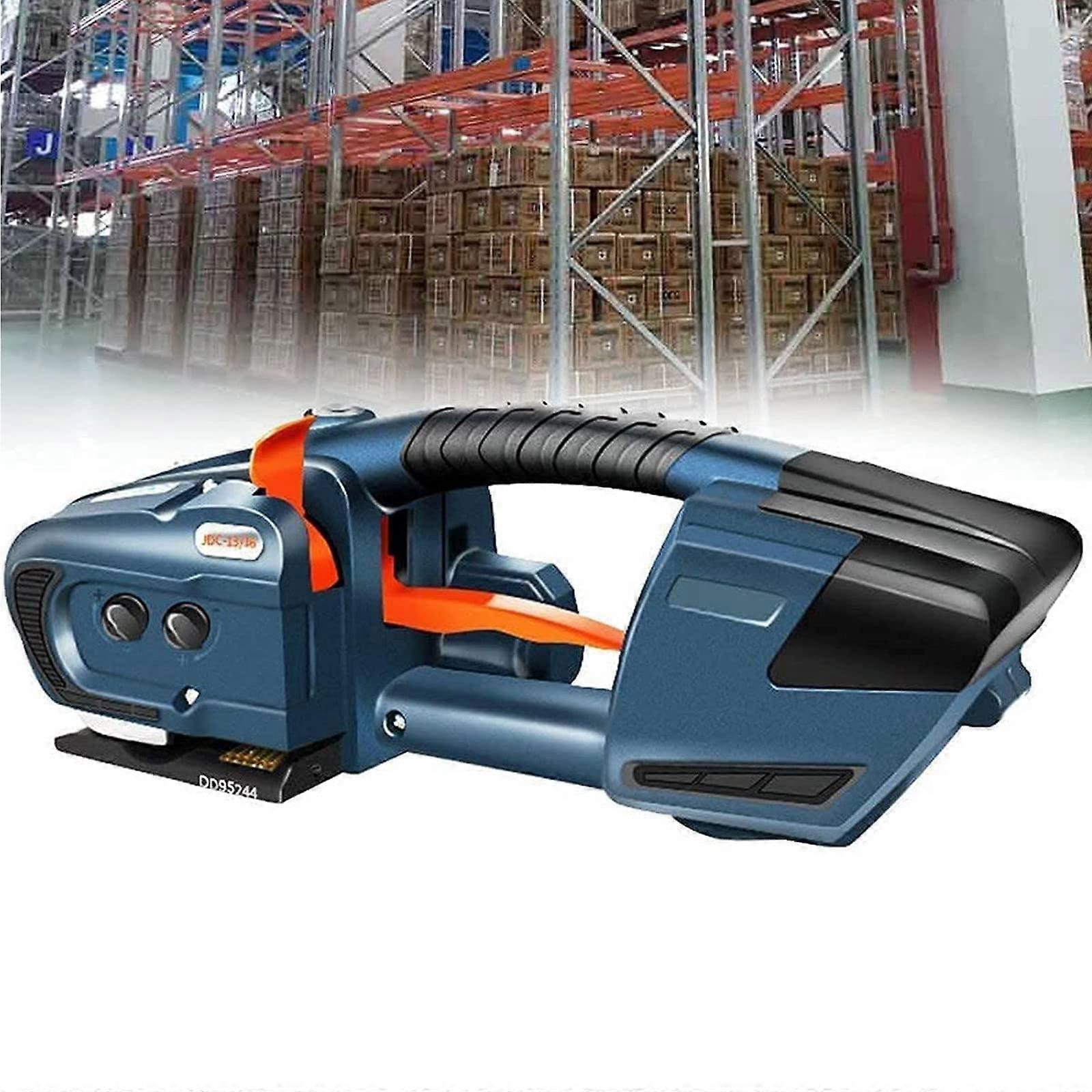 Automatic Strapping Machine with 5s Strap Cycle, Handheld Electric Tool for PP PET Straps, Dual Battery