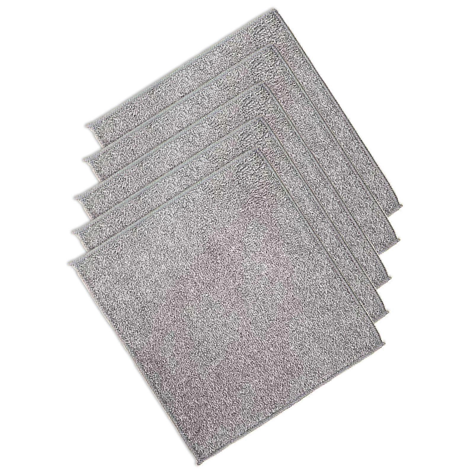 Versatile Absorbent Microfiber Cleaning Cloths 25x25cm High Absorbency Reusable Suitable for Home Auto Kitchen Surfaces  5 Pcs