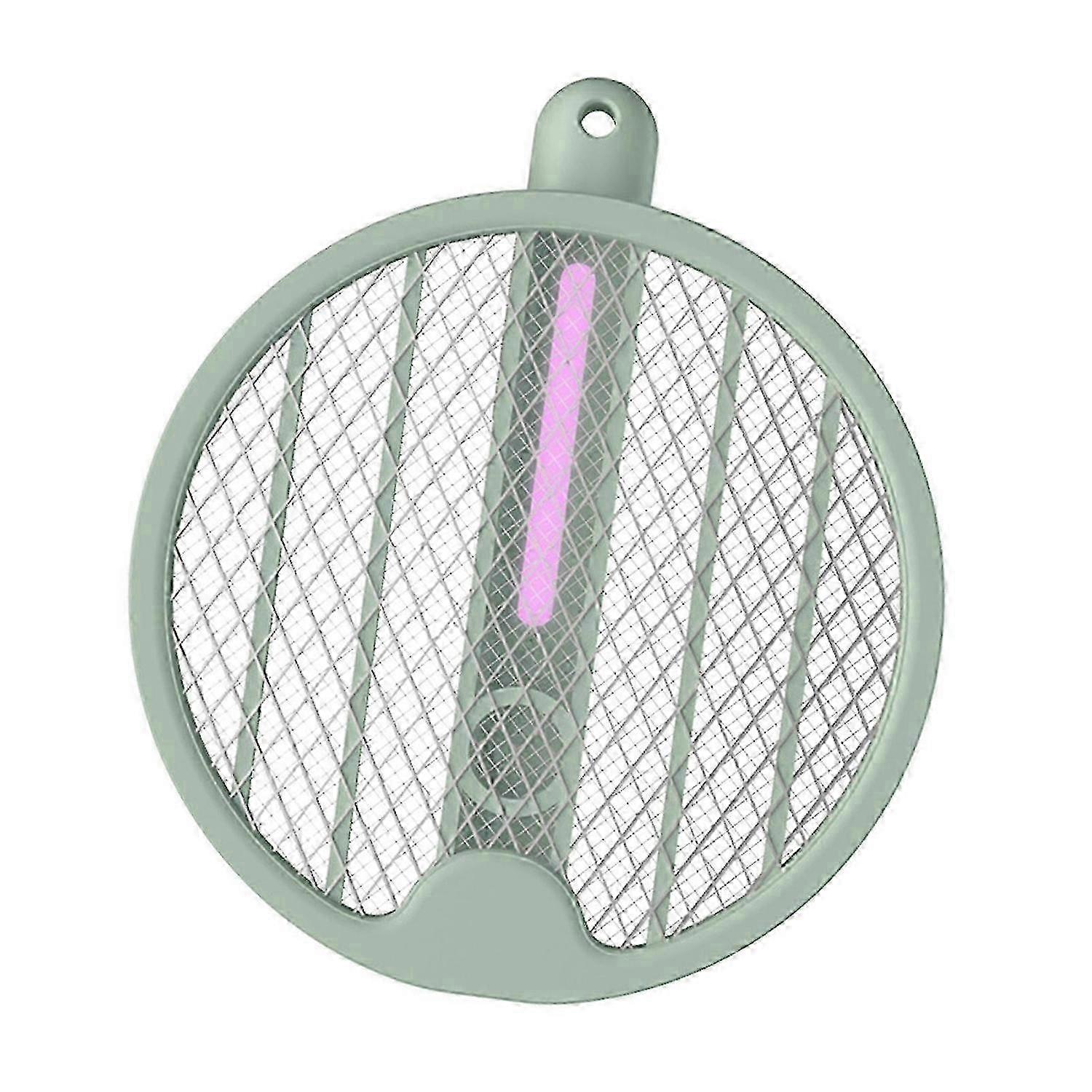 Rotating and folding 3000-volt electric fly swatter
