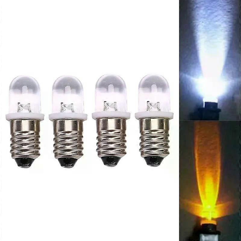 5pcs E10 Led Bulb E10 DC 3V 45V Instrument Bulb E10 Indicator Bulb Old Fashioned Flashlight Bulb