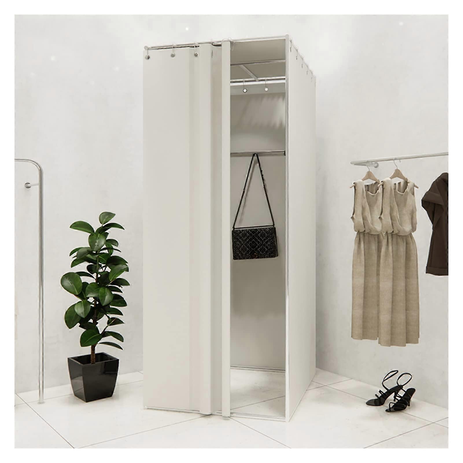Portable Fitting Room with Light Blocking Curtain for Privacy Protection, 7 Color Options