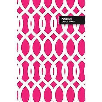 Antlers Lifestyle Journal, leeres Schreibnotizbuch, gepunktete Linien, breit liniert, Größe (A5) 6 x 9 Zoll (Rosa)
