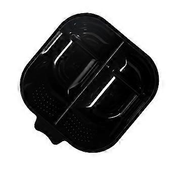 Double Hair Dye Mixing Bowl with Handle and Measurement Scale Black Non Slip Base for Salon Use