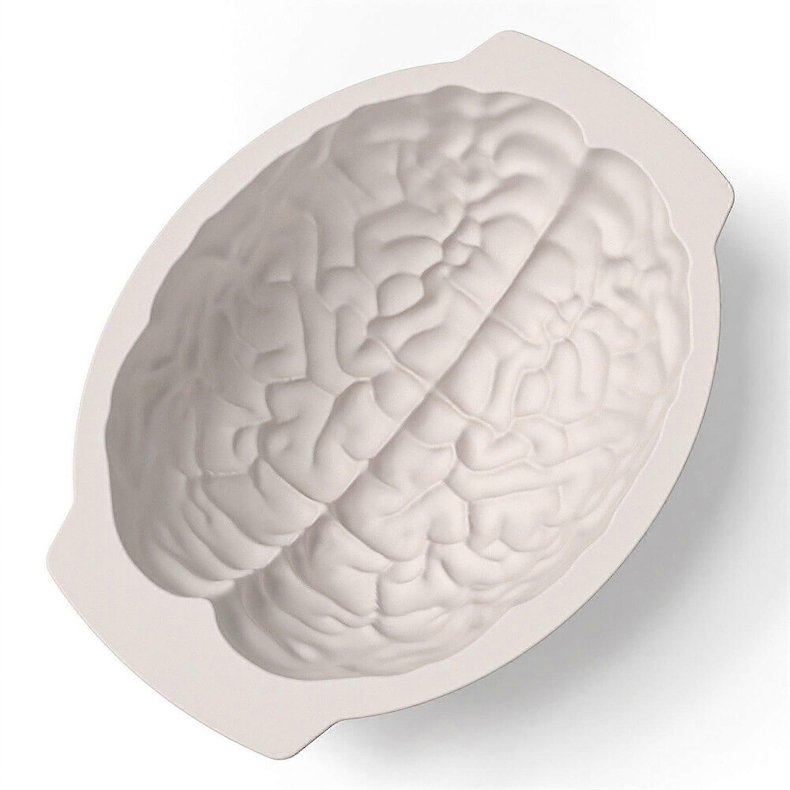 New Brain Cake Mold White