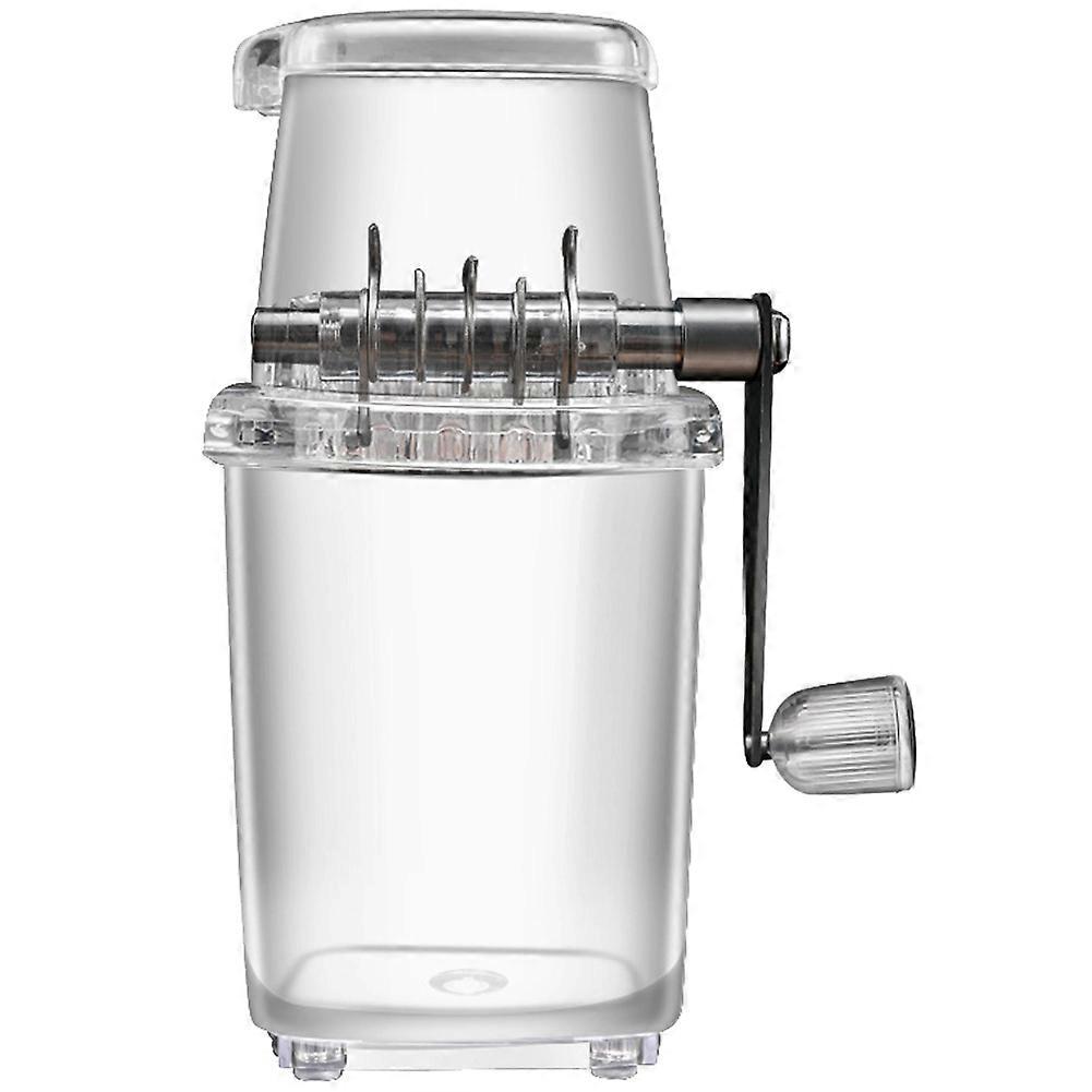 Ice Crusher Manual Ice Crusher Machine1.25L Ice Grinder Drinks Chopper,Household Necessities,Summer Transparent