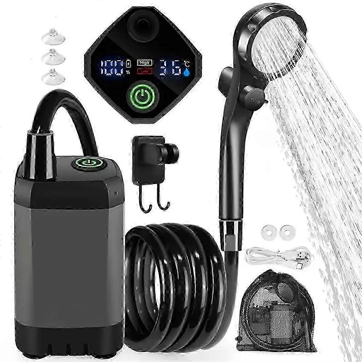 Portable 6000mAh Rechargeable Camping Shower