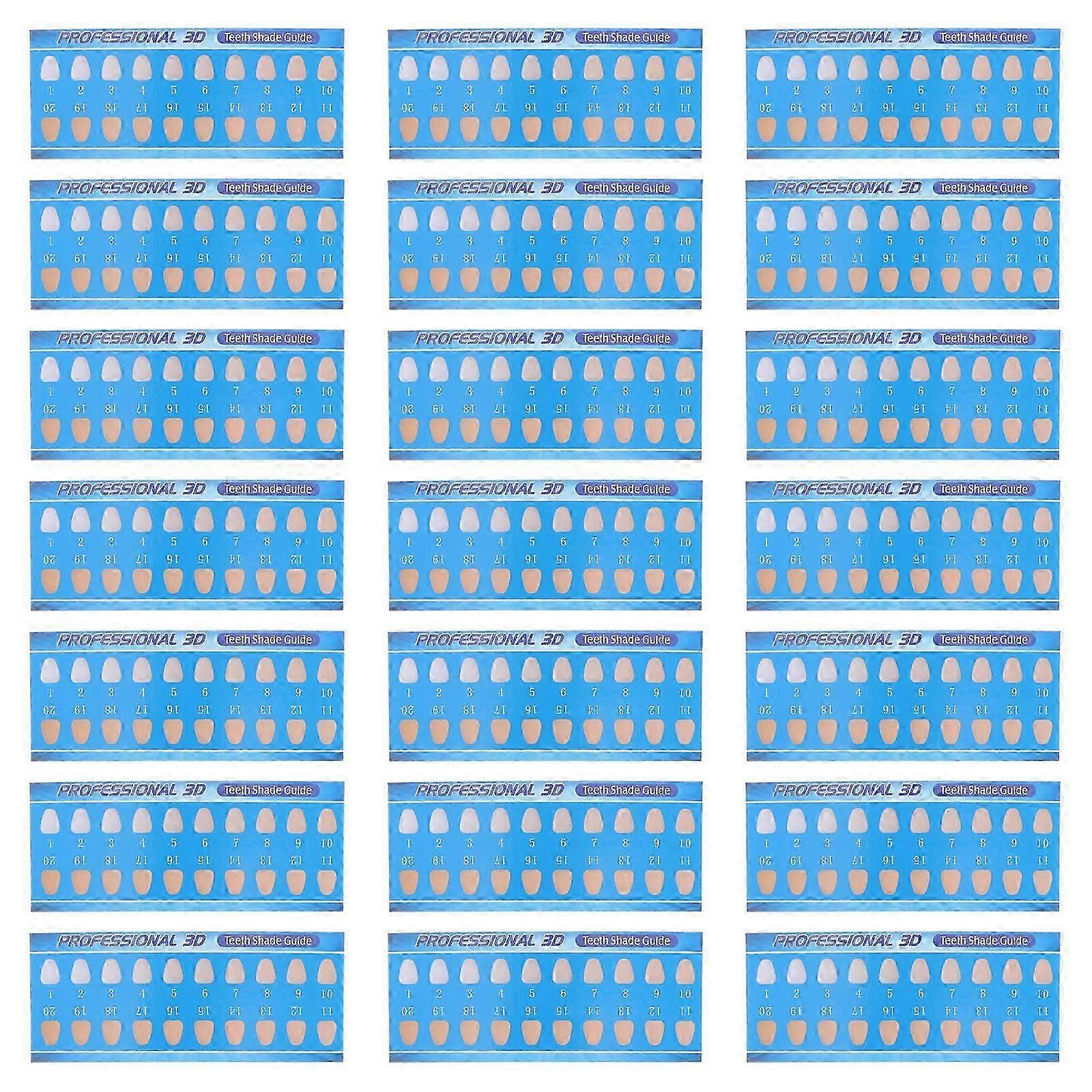Tooth Shade 50Pcs Teeth Shade Guide Cards for Use