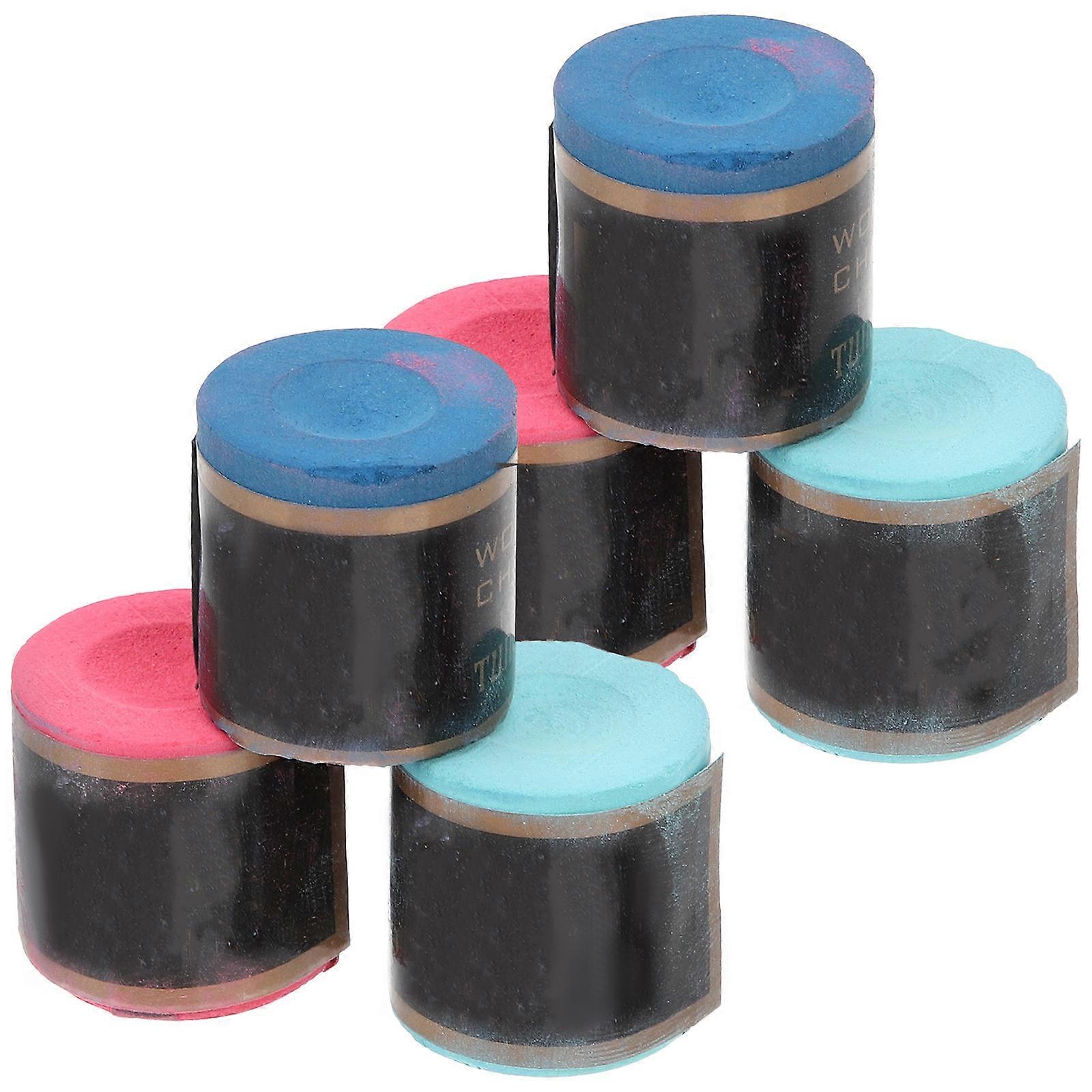Pool Chalk Fine Pool Chalks for Cue Use 6Pcs Portable Billiard Chalks