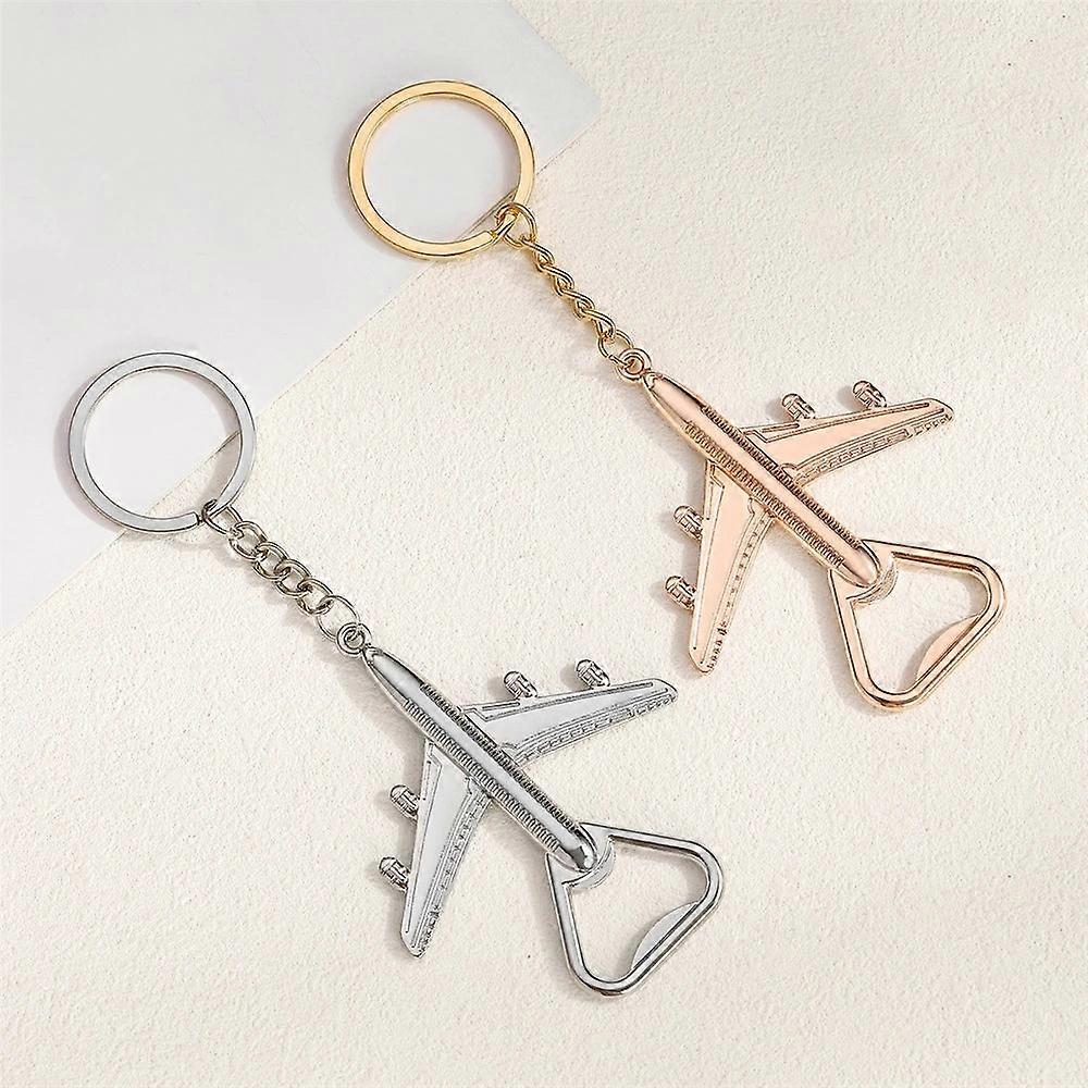 30Pcs Airplane Bottle Openers With Keychain