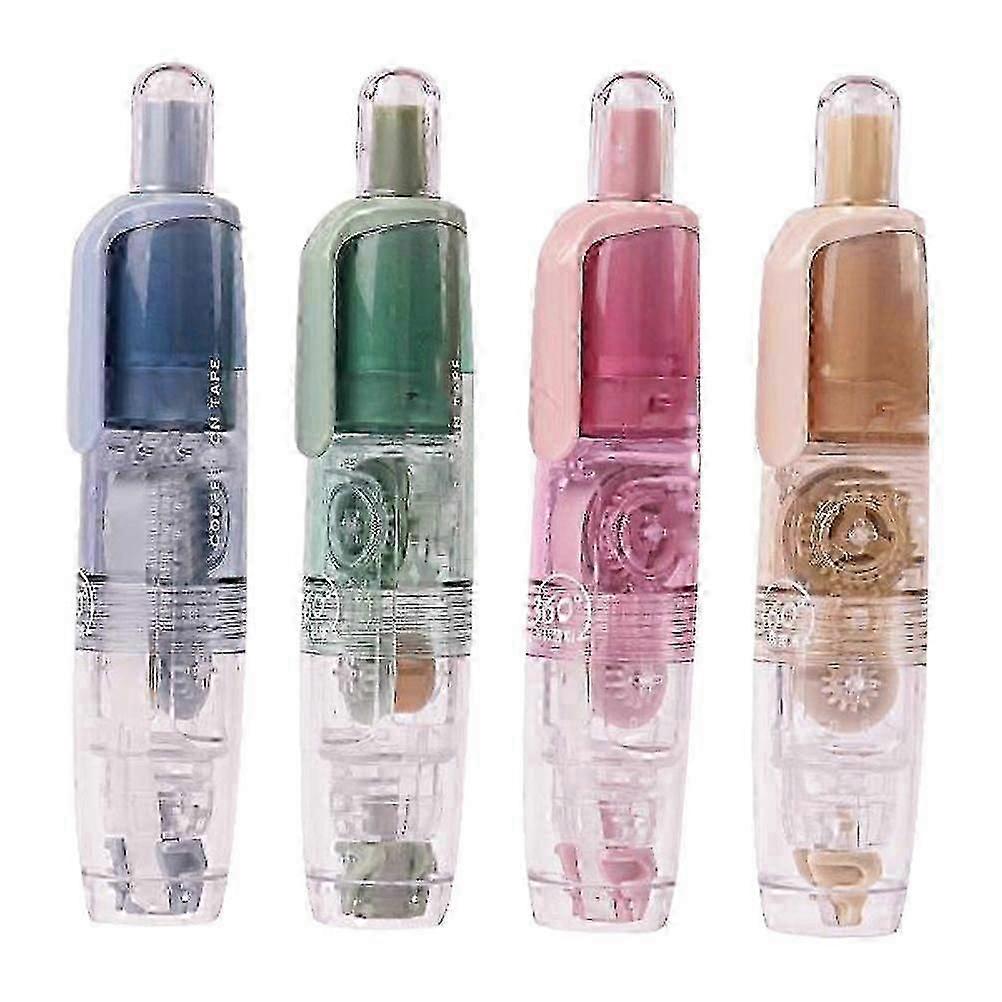 Student Correction Tape Press Type 4Pcs Convenient Instant Coverage Tape