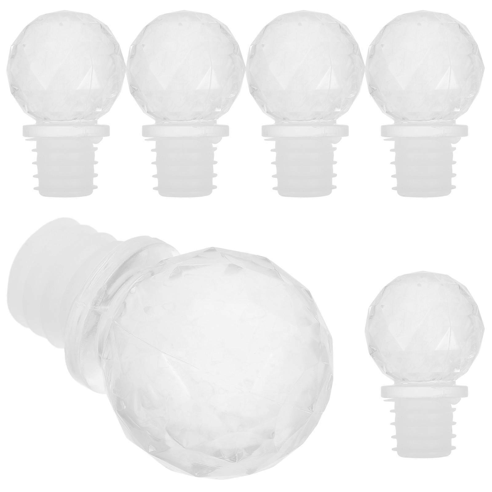 Transparent Stoppers Decorative for Parties 6Pcs