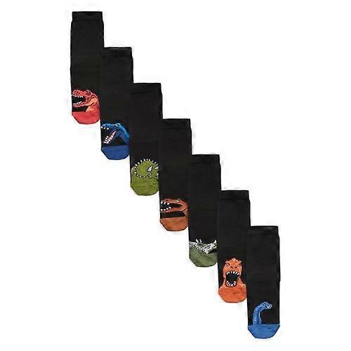 Ex Store Barn/Barn Dinosaurie Bomullsstrumpor (7-pack)