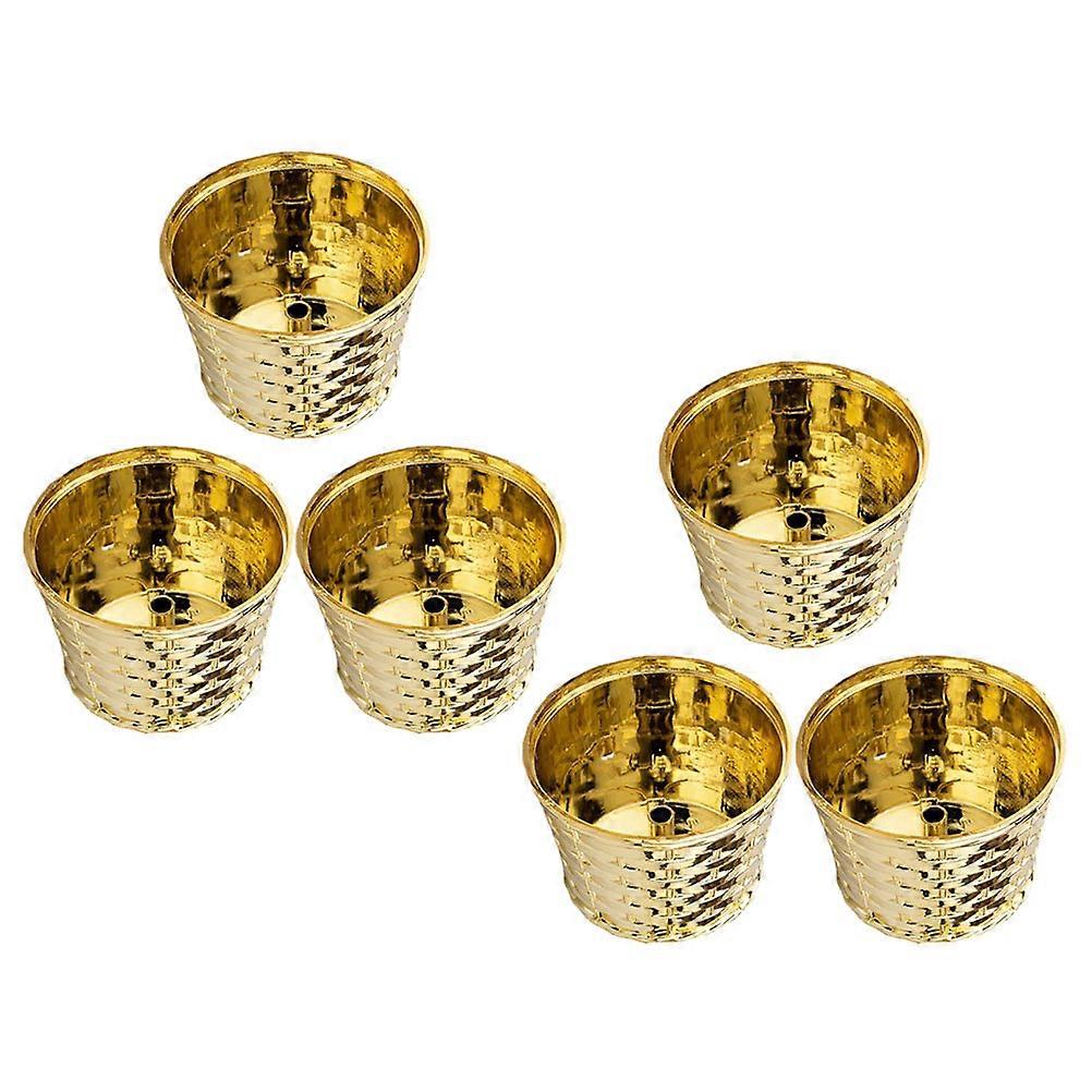 Christmas Tree Base Stand for Stable Support 6Pcs Golden Bracket Set