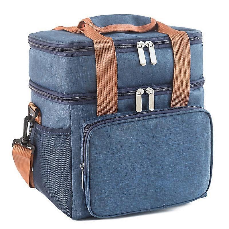 Double Layer Insulated Lunch Bag