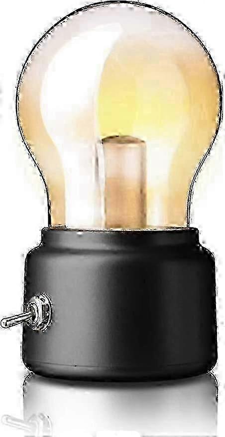 USB Rechargeable LED Bedside Night Light Black