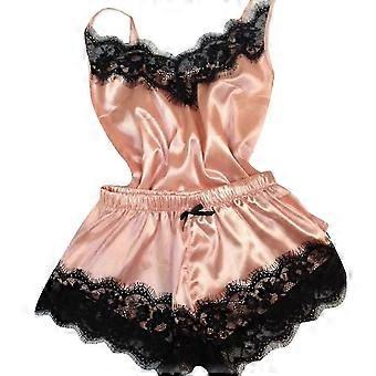 Damen Sexy Damen Dessous Spitze Seide Satin Cami Weste Shorts Set Nachtwäsche Nachtwäsche Pyjamas Pjs