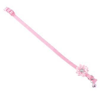 Pet Bell Collar Adorable Flower Neck Chain for Pet Use 2Pcs Pink