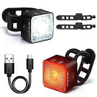 Bike Light,rechargeable Bike Light Front And Back, 5 Brightness Modes,brake Warning Highlight For 3 Seconds, Ip66 Waterproof Mountain Bike Light