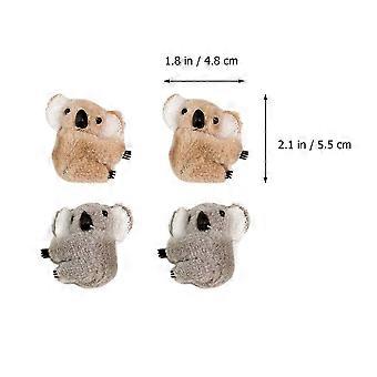 6Pcs Cartoon Plüsch Haarnadeln Schöne Koala Haarnadeln dekorative Haarspangen Haarschmuck